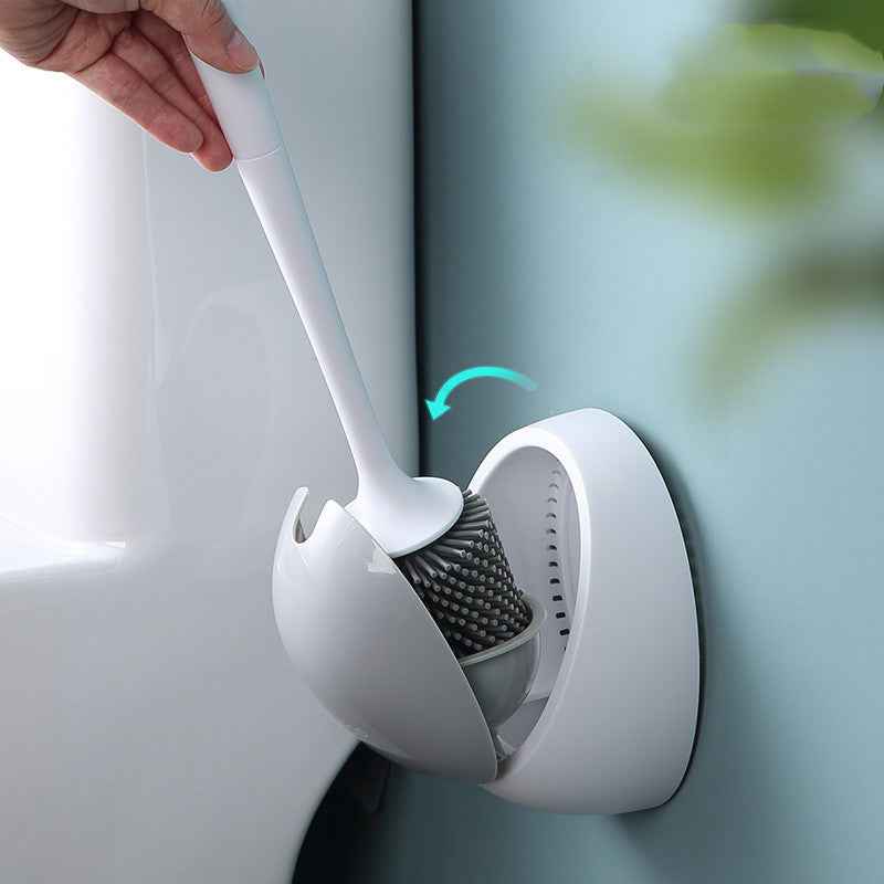 Toilet Brush with Silicone Holder Wall-mounted