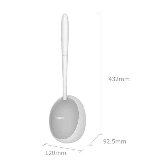 Toilet Brush with Silicone Holder Wall-mounted