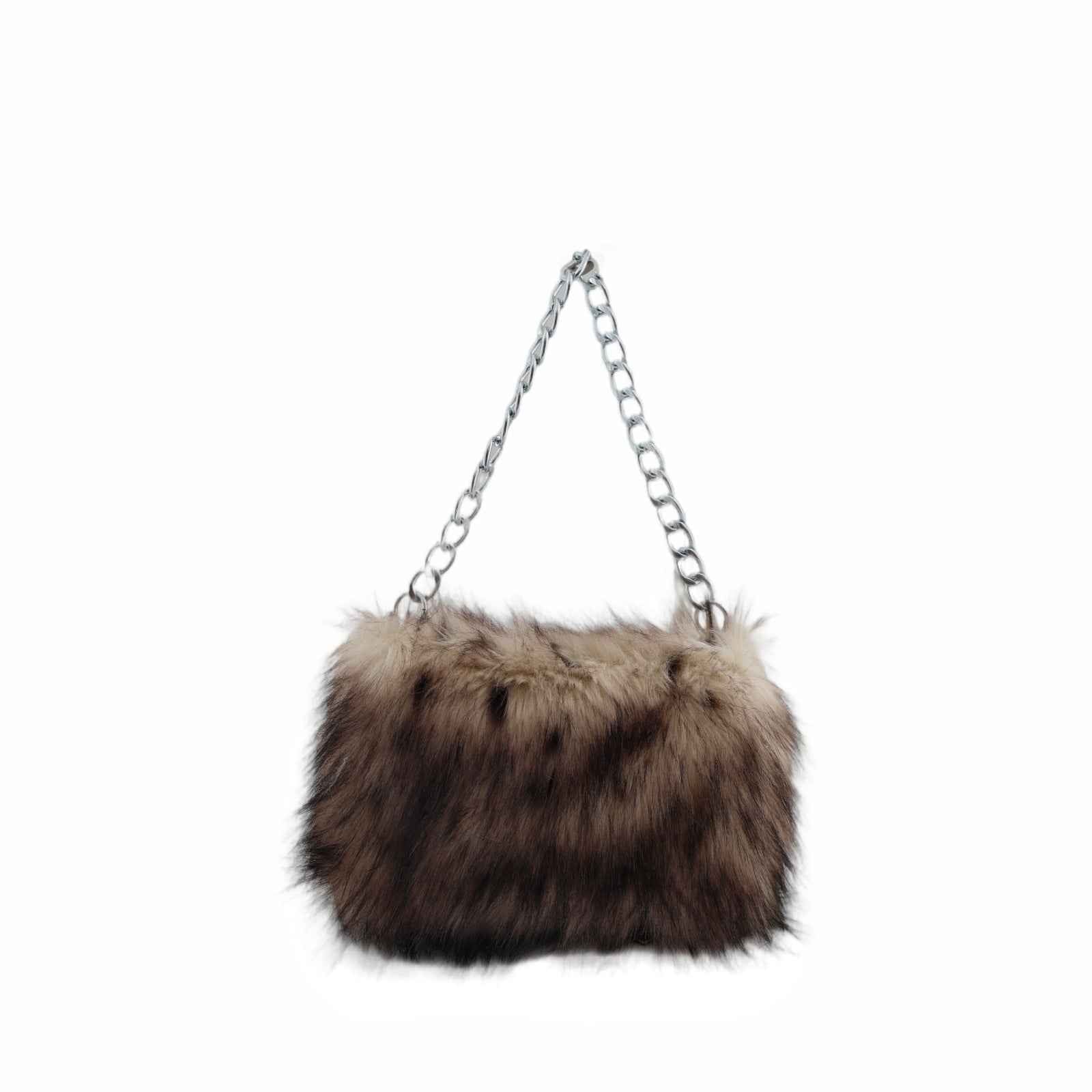 Japan And South Korea New Plush Underarm Shoulder Chain Bag