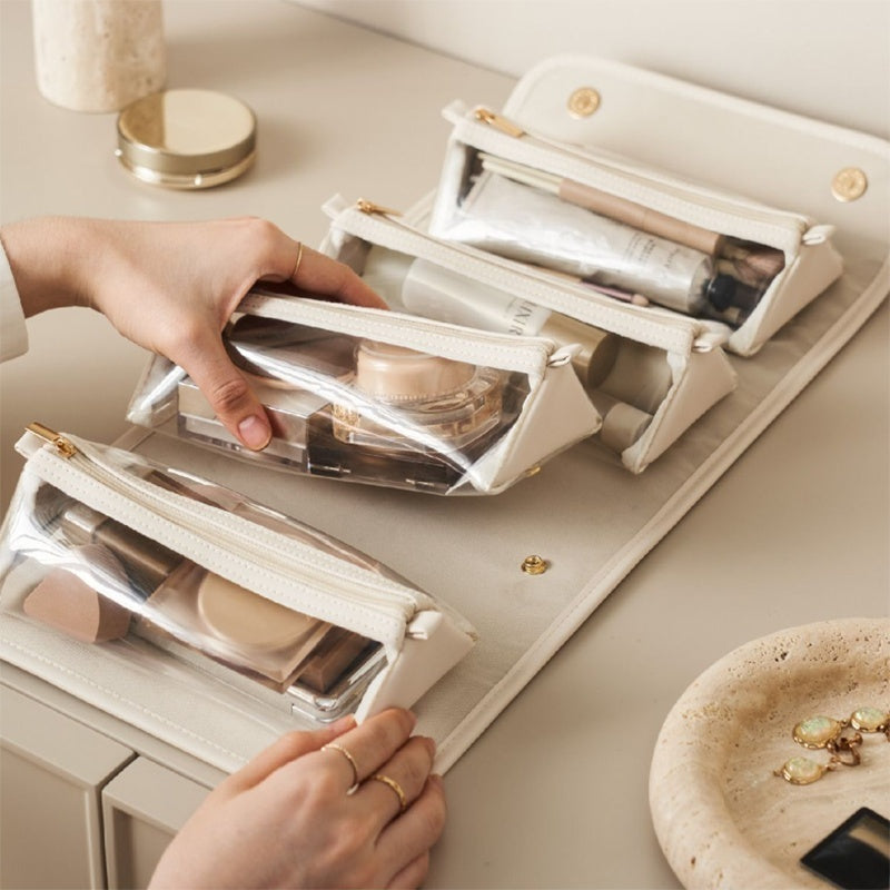 New Folding Cosmetic Bag Large Capacity Portable Handbag Waterproof