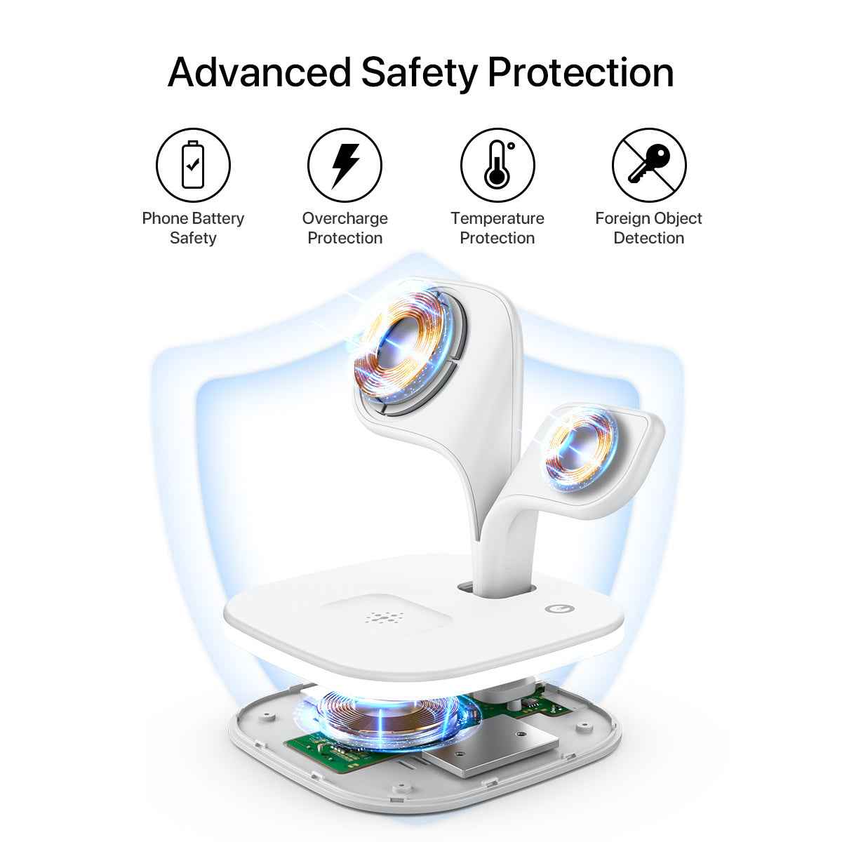 5-in-1 Magnetic Real Wireless Desktop Fast Charging Station For Multiple Devices