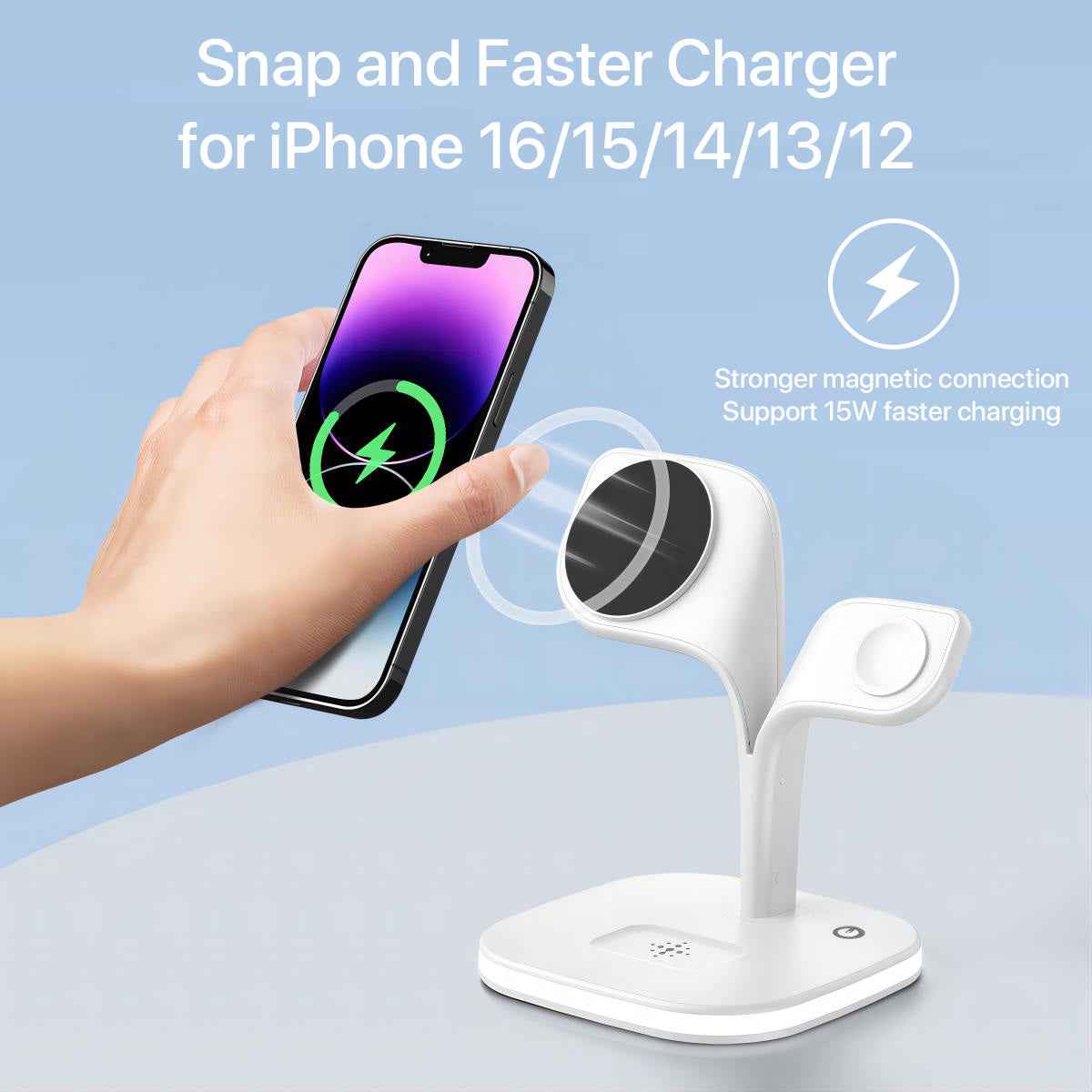5-in-1 Magnetic Real Wireless Desktop Fast Charging Station For Multiple Devices