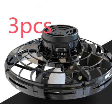 Mini Fingertip Gyro Interactive Decompression Toy Drone LED UFO Type Flying Helicopter Spinner Toy Kids