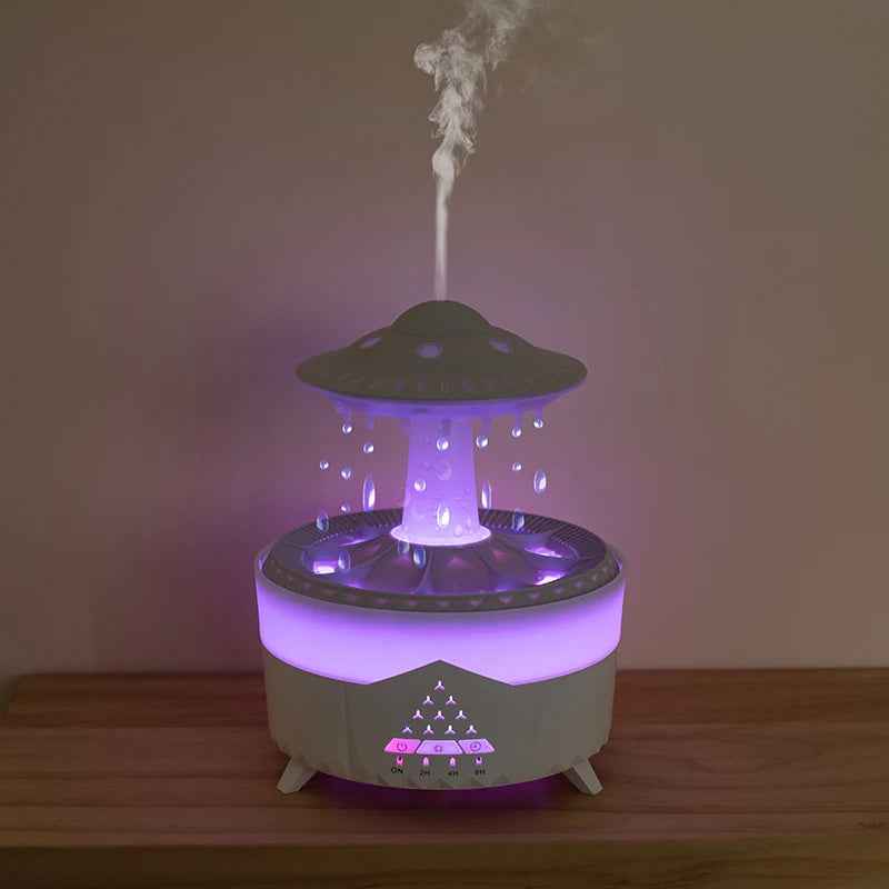 New UFO Raindrop Humidifier Water Drop Air Humidifier USB Aromatherapy Essential Oils Aroma Air Diffuser Household Mist Maker Home Decor