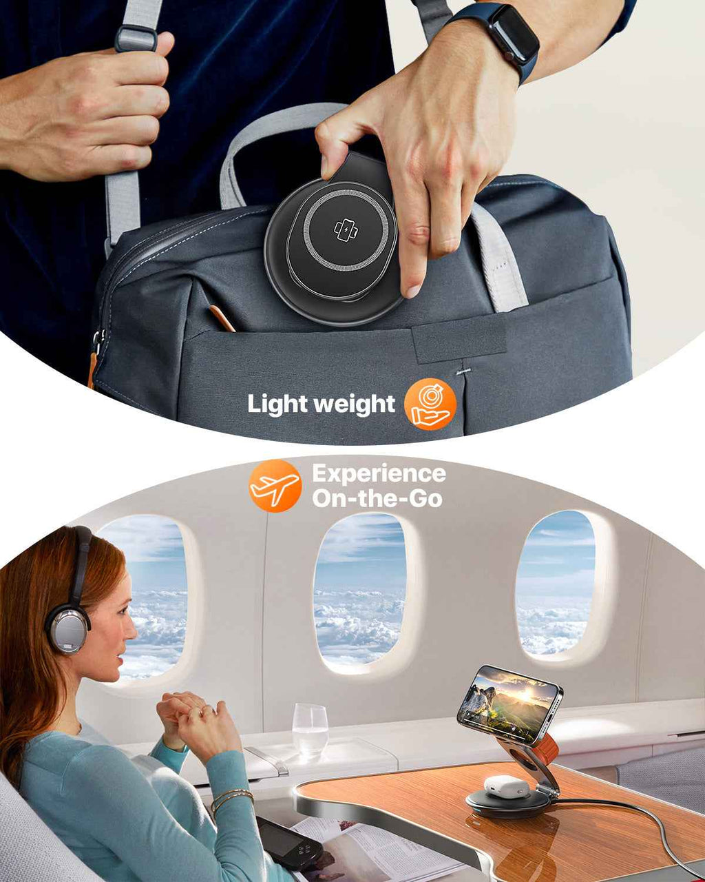 3 In 1 Wireless Travel Magsafe Charger Station For Multiple Devices Magnetic Foldable Charger 30W Charger Included