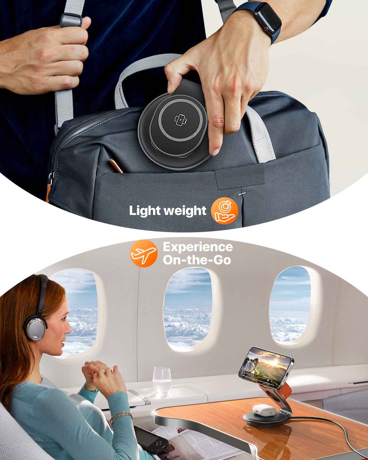 3 In 1 Wireless Travel Magsafe Charger Station For Multiple Devices Magnetic Foldable Charger 30W Charger Included