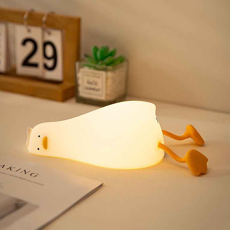 Cute LED Night Light Touch Sensor Cartoon Kid's Nightlights Big Face Rabbit Silicone Night Light Christmas Gift Bedside Lamp Home Decor