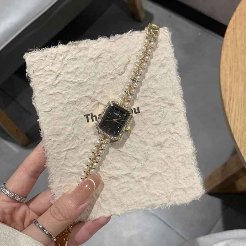 Women's Fashion Pearl Bracelet Watch