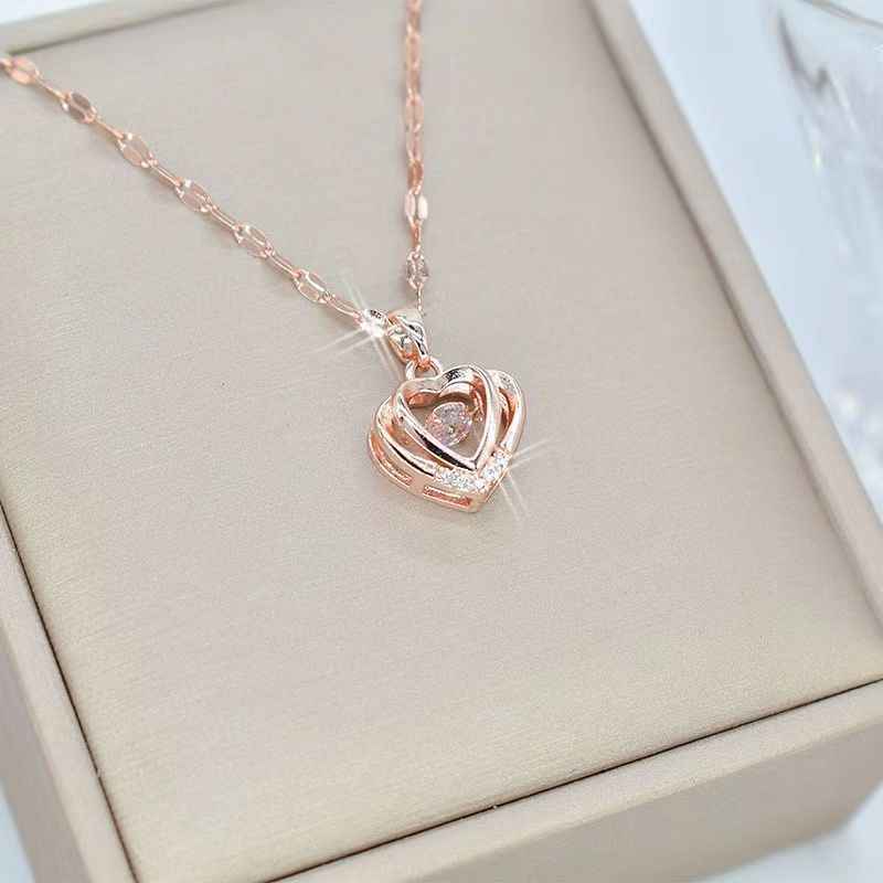 Korean Trend Zircon Luxury Female Necklace Charm Jewelry Gift Fashion Jewelry Woman