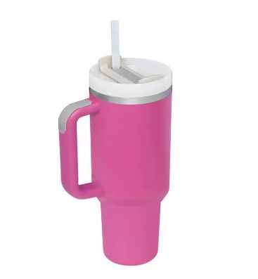 Gobelet isolé avec paille 40 oz en acier inoxydable, tasse à café étanche avec couvercle, mug conique idéal pour cadeaux de Saint-Valentin, voiture, gymnase, bureau et voyage