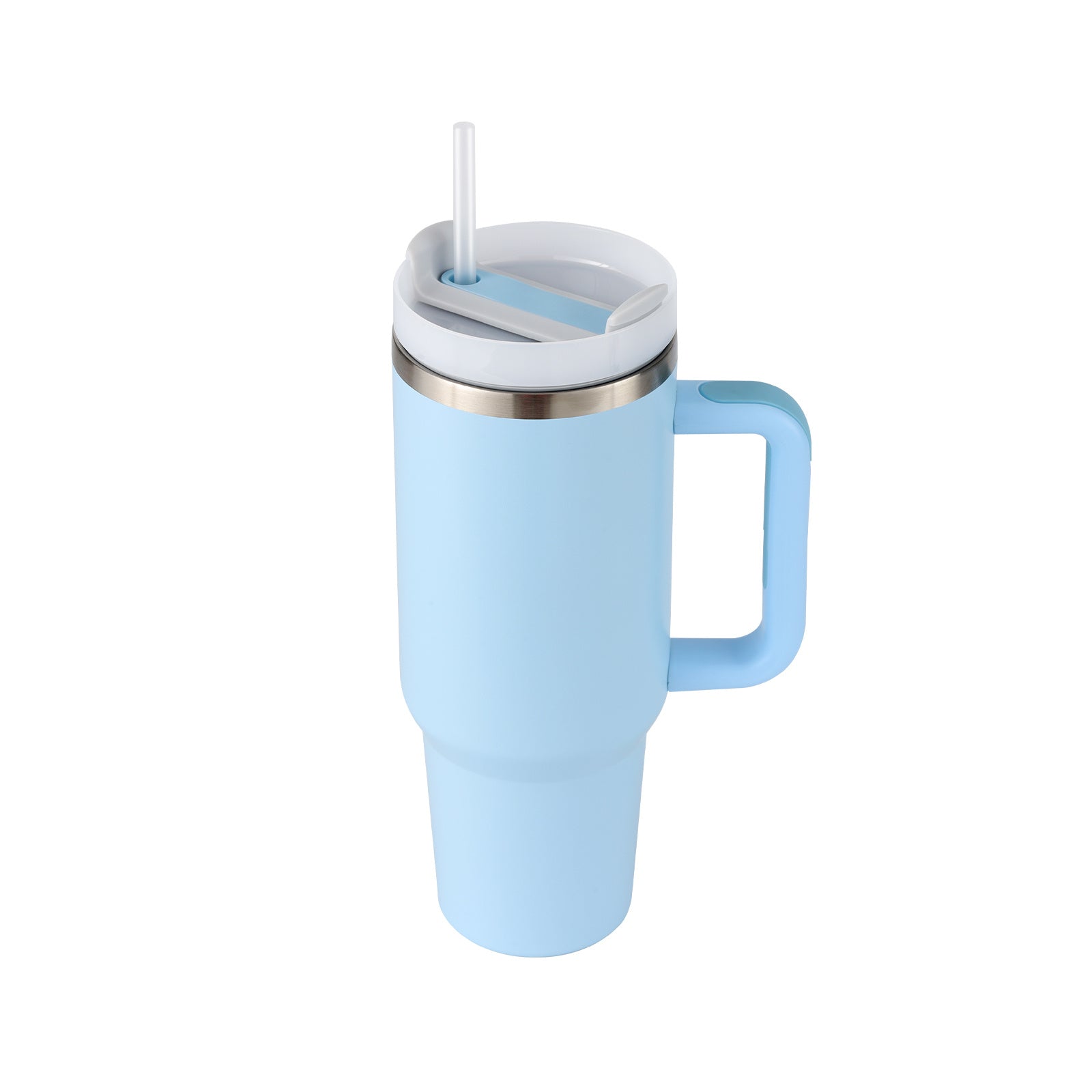 Vaso térmico con pajita, 1,2 litros (40 oz), acero inoxidable, taza de café hermética con tapa, diseño cónico ideal para regalos de San Valentín, para el coche, el gimnasio, la oficina y viajes.
