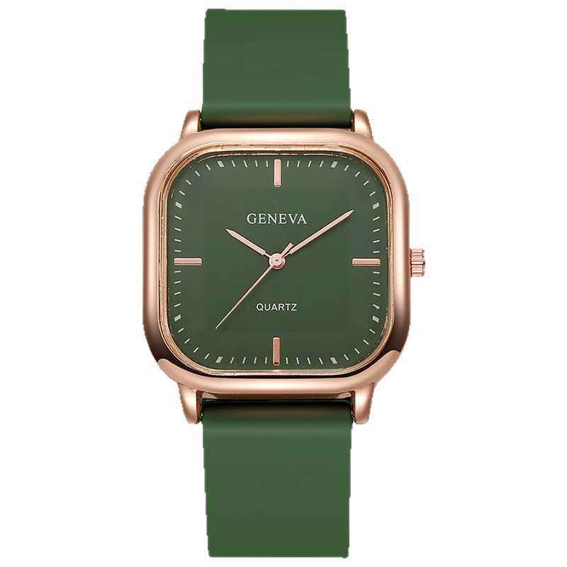 Women's Silicone Strap Fashionable Rose Gold Watch