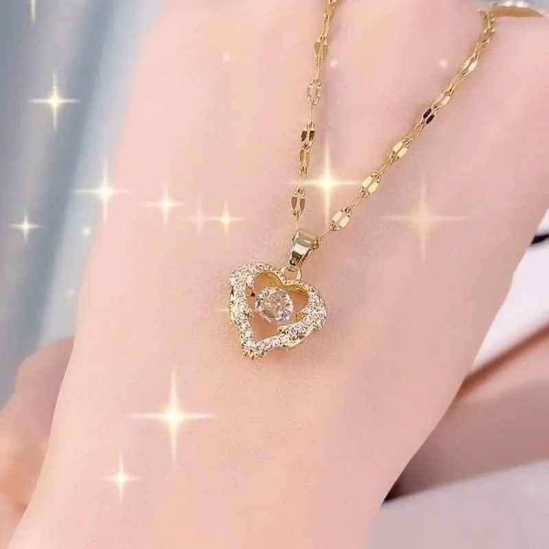 Korean Trend Zircon Luxury Female Necklace Charm Jewelry Gift Fashion Jewelry Woman