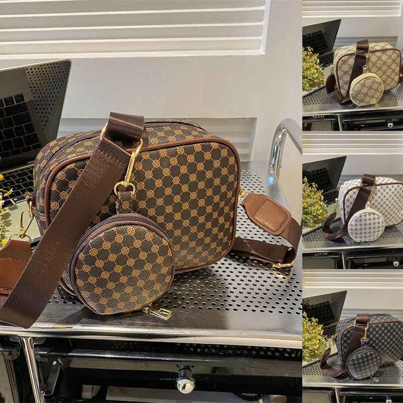 Vintage Pattern Crossbody Bags For Women Shoulder Shell Bag Trend Small Purse And Handbag Luxury Designer Female Square Bag Women's Bag