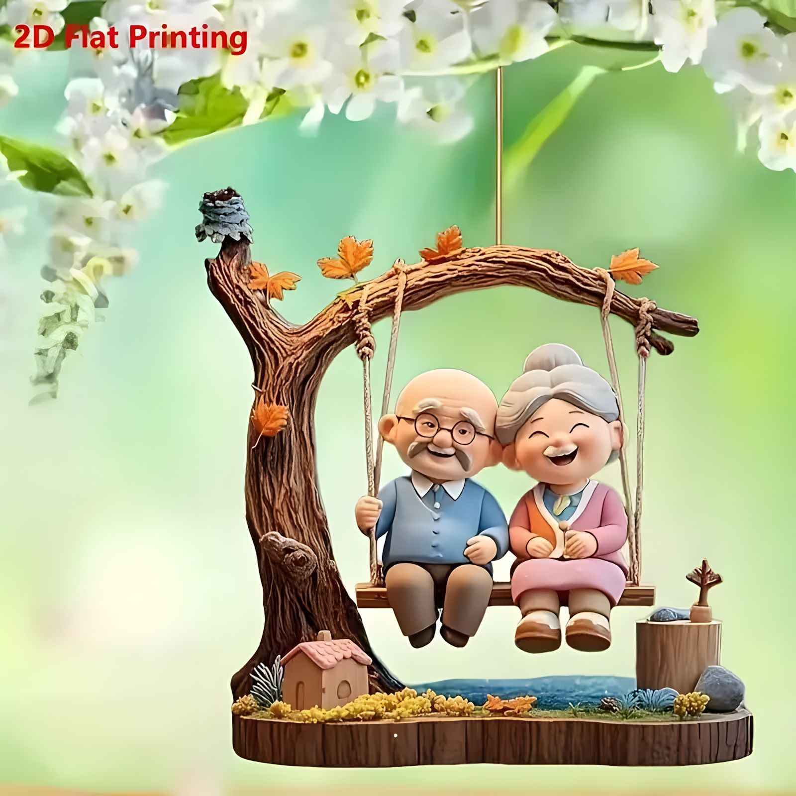 Christmas Hanging Decoration Round Acrylic Decorative Pendant