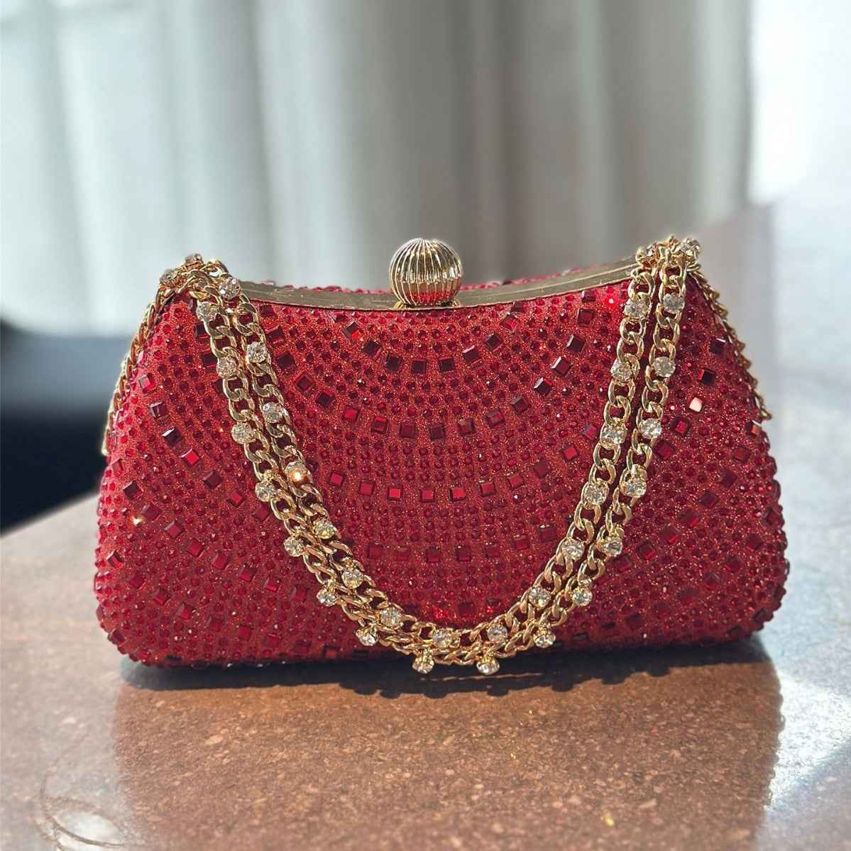 High-end Socialite Full Of Sparkling Diamonds Handbag Bridal Dress Bag