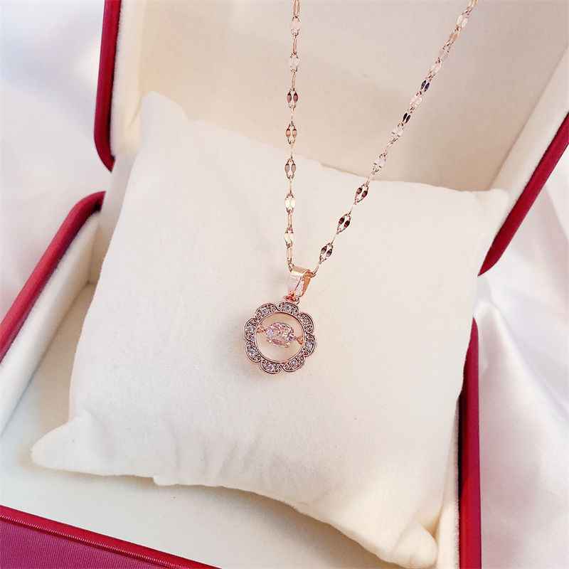 Korean Trend Zircon Luxury Female Necklace Charm Jewelry Gift Fashion Jewelry Woman