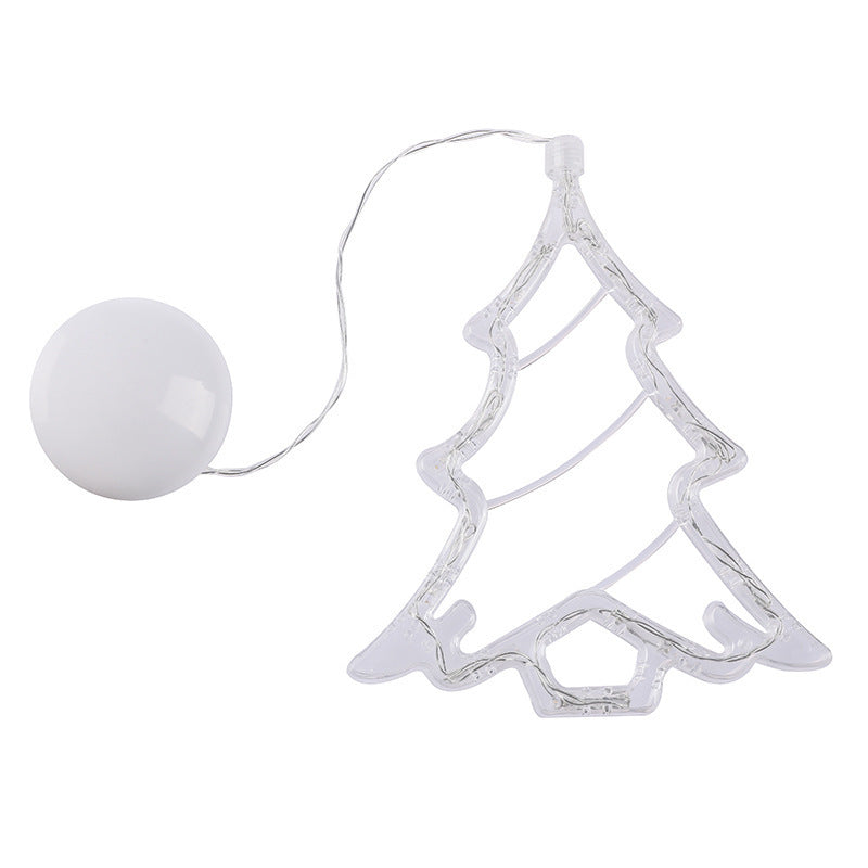 Christmas LED Suction Cup Chandelier Holiday Party Window Decor Lamps Battery Powered