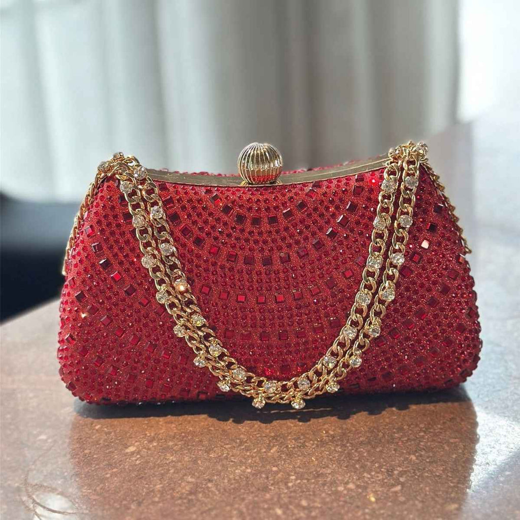 High-end Socialite Full Of Sparkling Diamonds Handbag Bridal Dress Bag