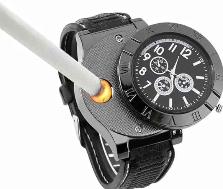 New Military USB Lighter Watch Men's