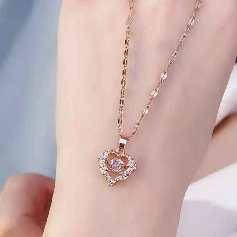 Korean Trend Zircon Luxury Female Necklace Charm Jewelry Gift Fashion Jewelry Woman
