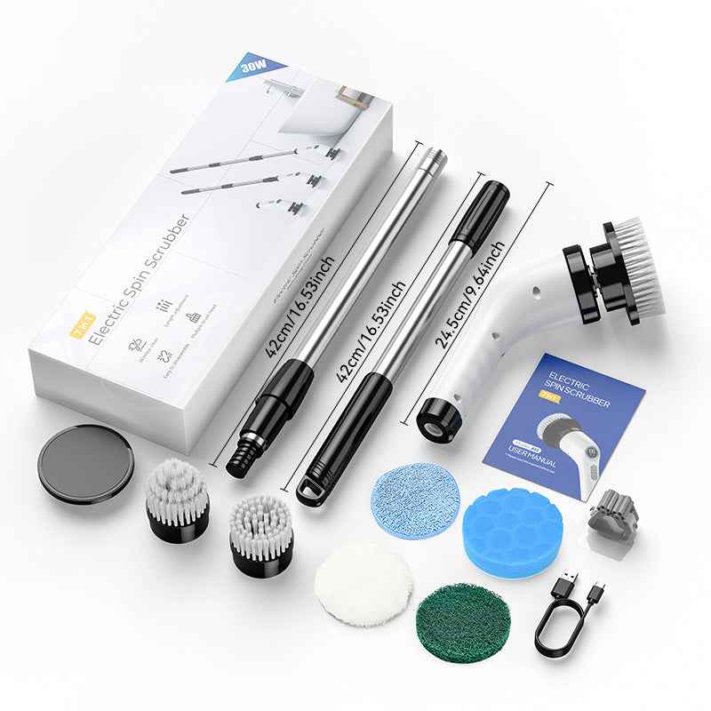 Large Capacity Battery Long Life 7-in-1 Rotating Electric Cleaning Brush