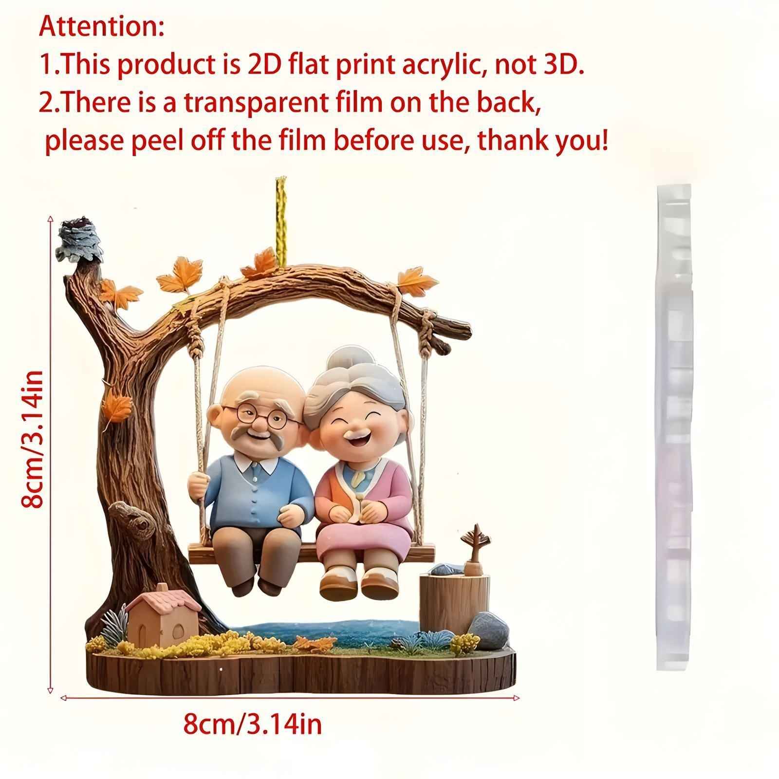 Christmas Hanging Decoration Round Acrylic Decorative Pendant