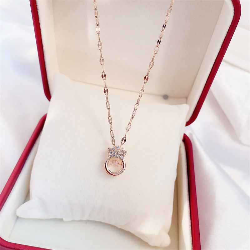 Korean Trend Zircon Luxury Female Necklace Charm Jewelry Gift Fashion Jewelry Woman