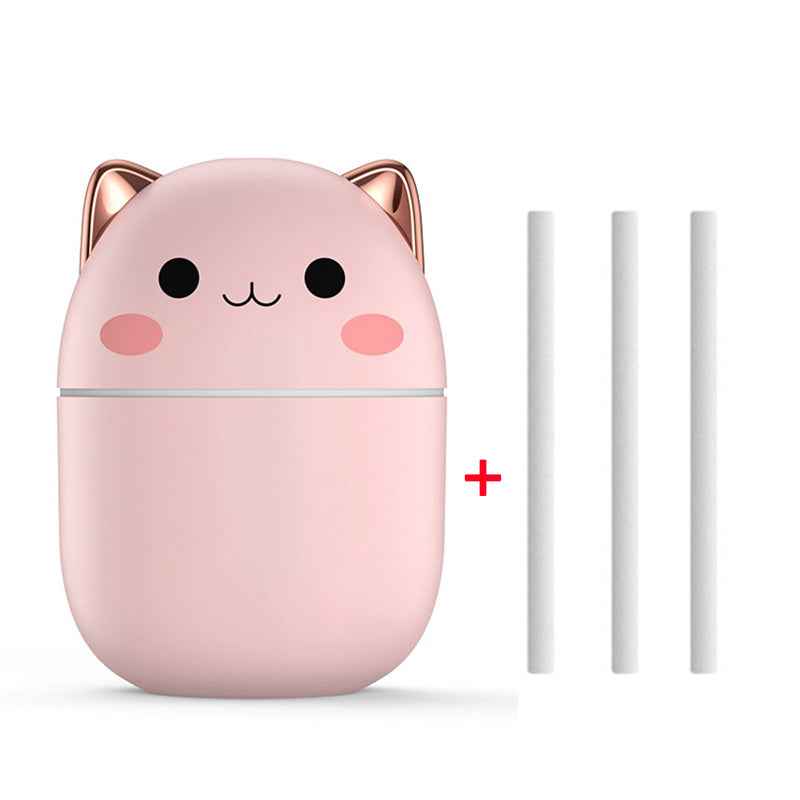 Air Humidifier Cute Cat Ultra-Silent USB Office Household Bedroom Car Aromatherapy Air Purifier With Led Cool Mist Spray