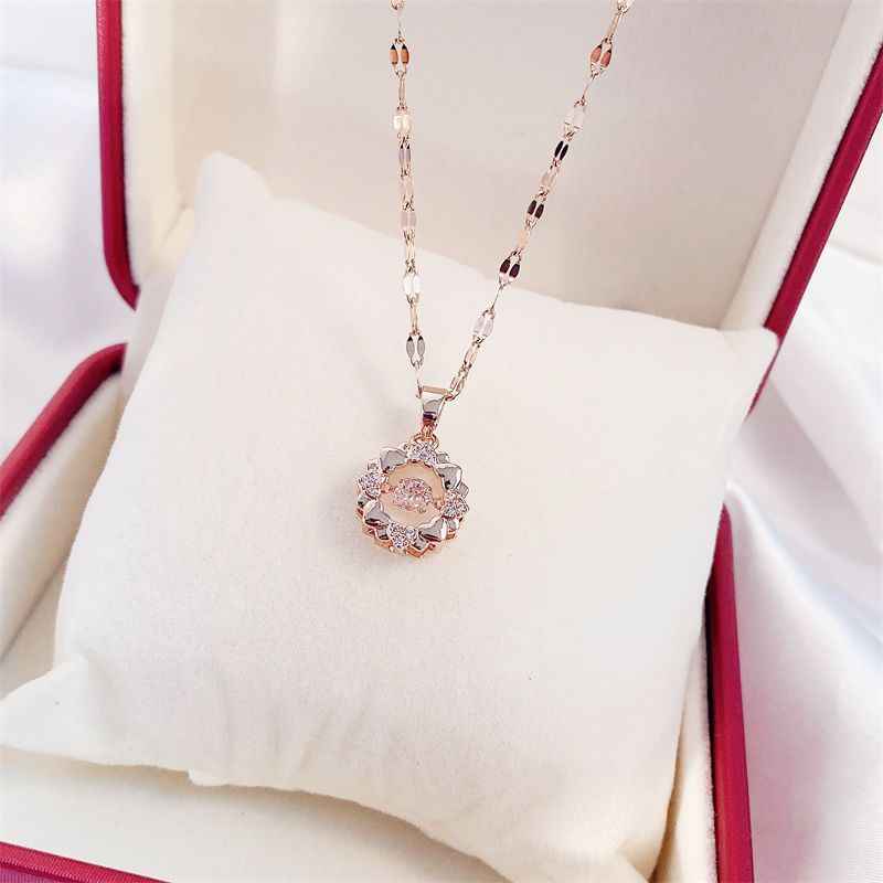 Korean Trend Zircon Luxury Female Necklace Charm Jewelry Gift Fashion Jewelry Woman