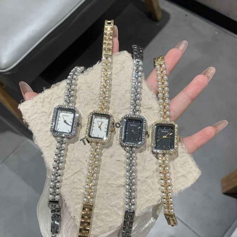 Women's Fashion Pearl Bracelet Watch